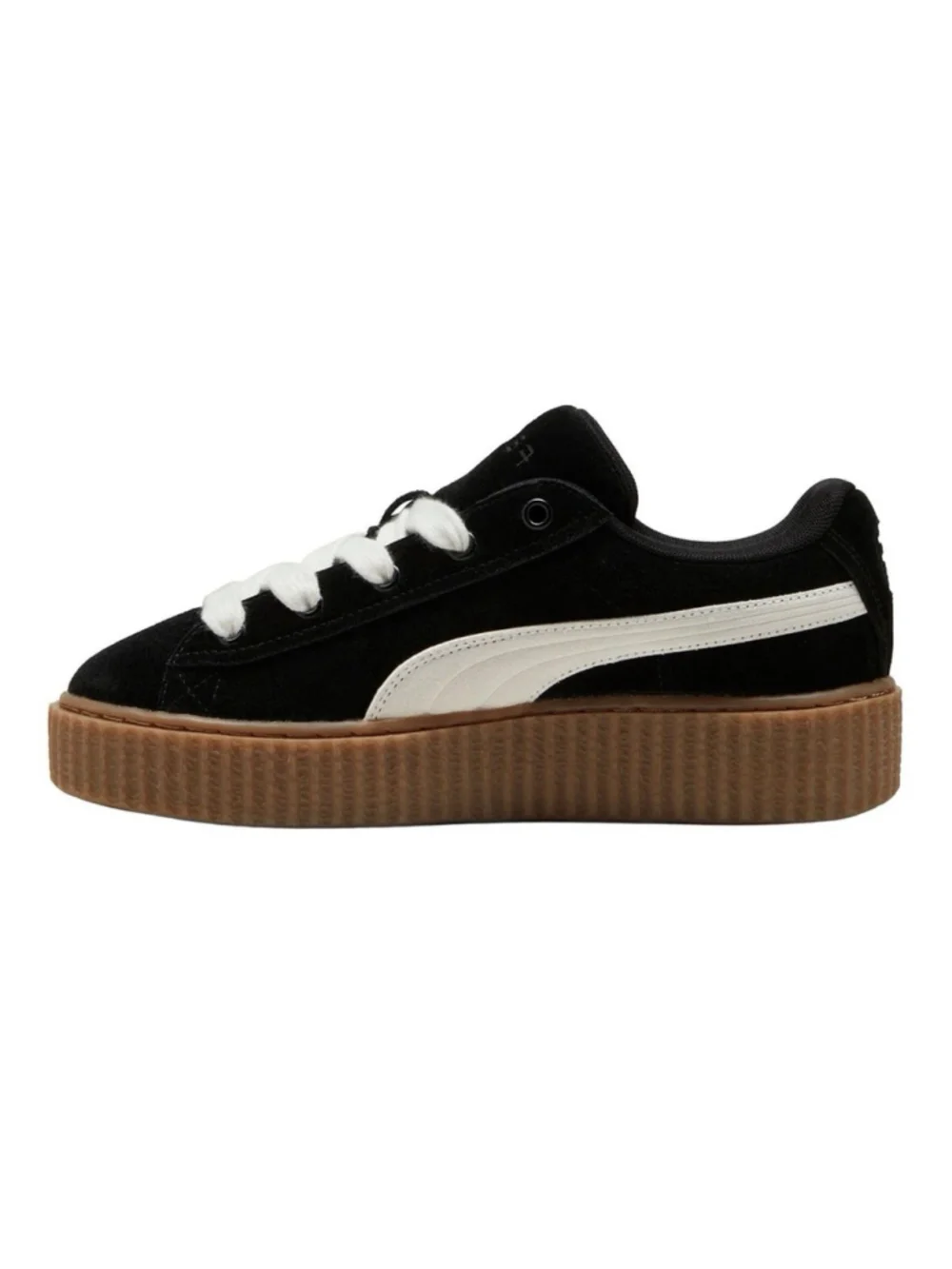 Size 7.5 - Fenty x Puma Creeper Phatty Black Warm White W NEW W/ Extra Laces - Picture 3 of 9